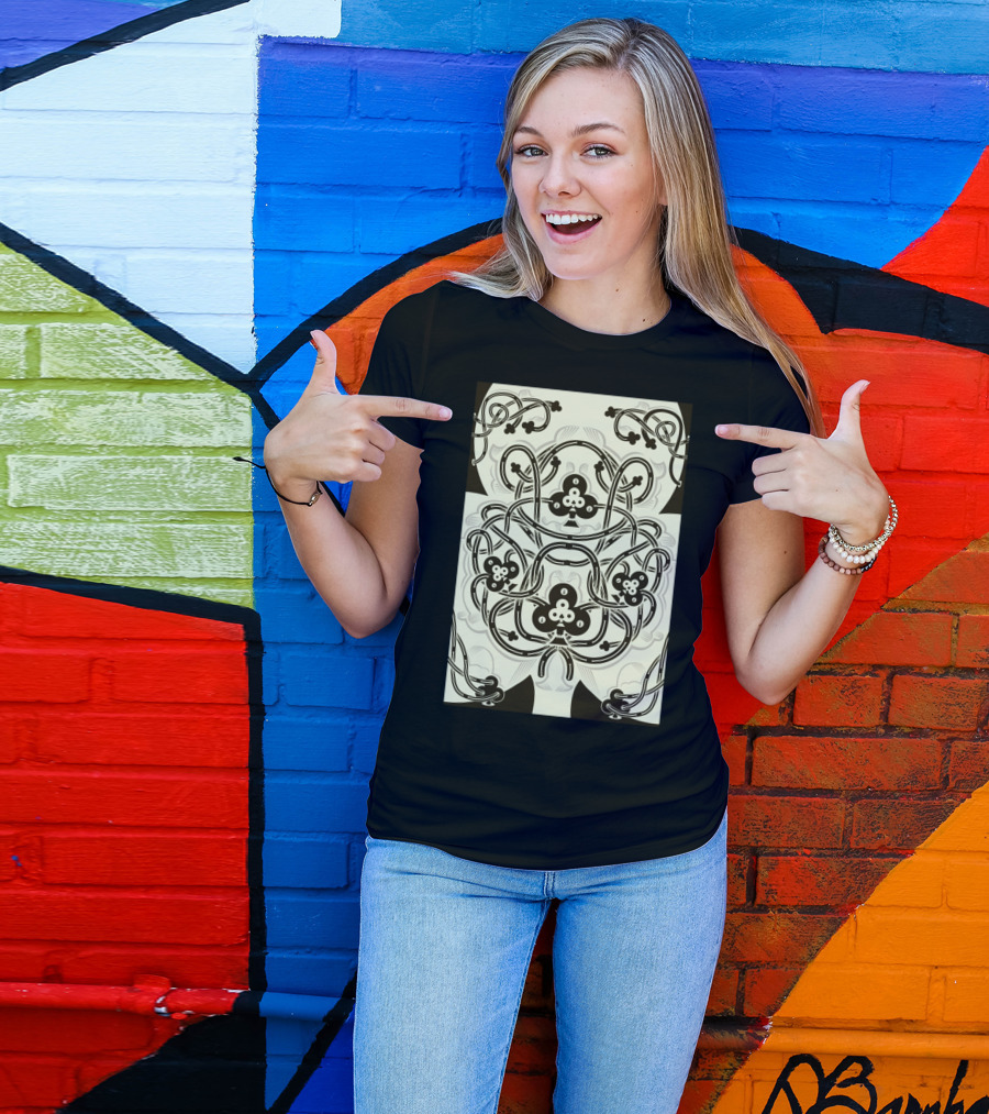 Cards Club One Ornate Playing Card T-Shirt