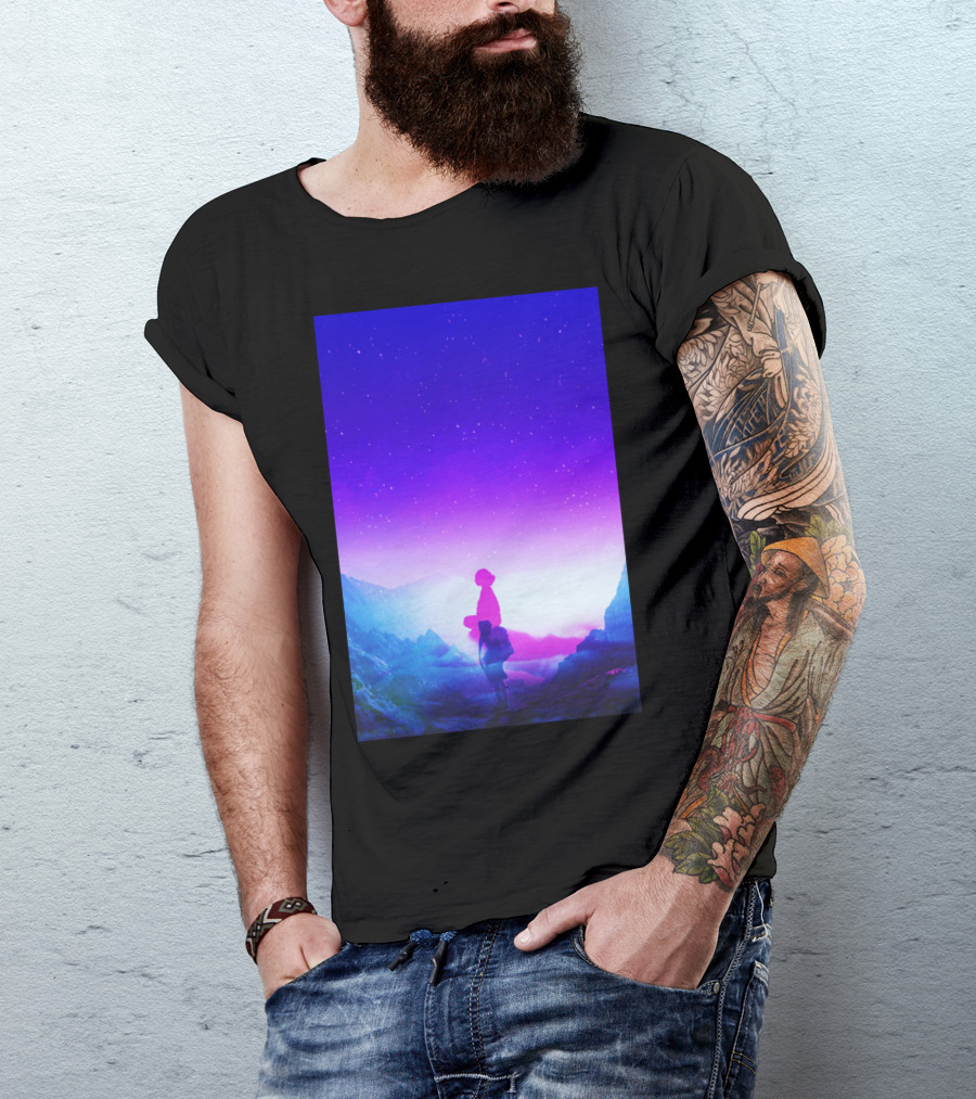 Wonder Never Cease Celestial Mountain Stargazer T-Shirt