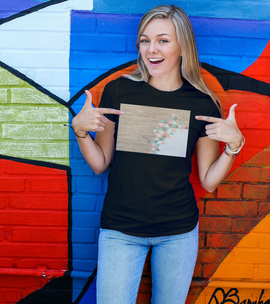 Archiwoo Triangular Pattern Geometric T-Shirt