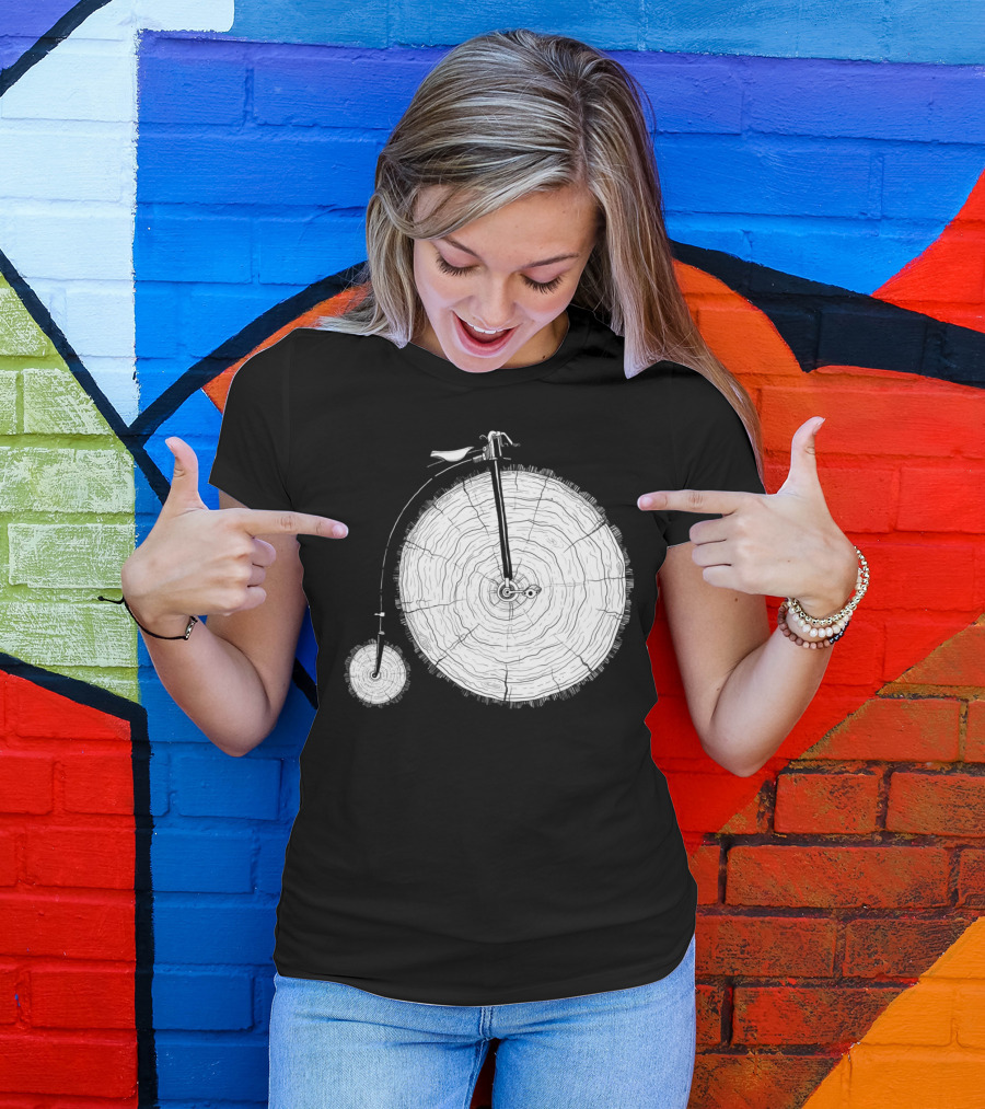 Wooden Penny Farthing Vintage Bicycle T-Shirt