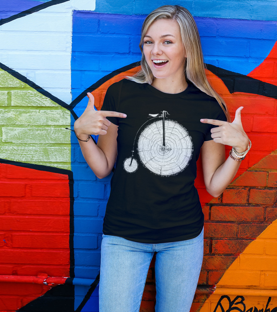 Wooden Penny Farthing Vintage Bicycle T-Shirt