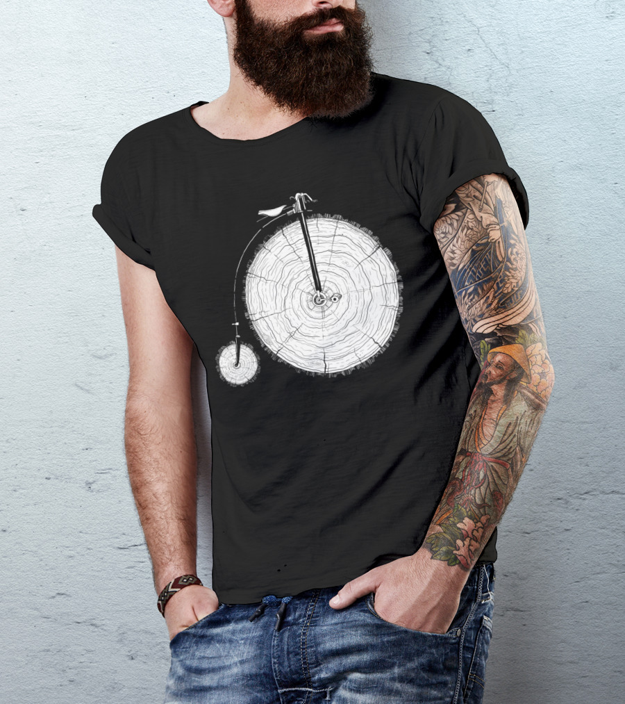 Wooden Penny Farthing Vintage Bicycle T-Shirt