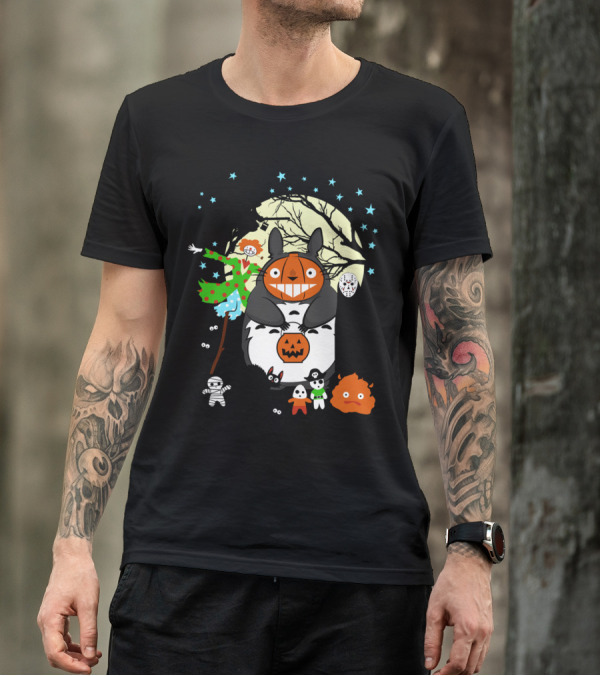 Creatures Of The Night Halloween Totoro Mashup T-Shirt