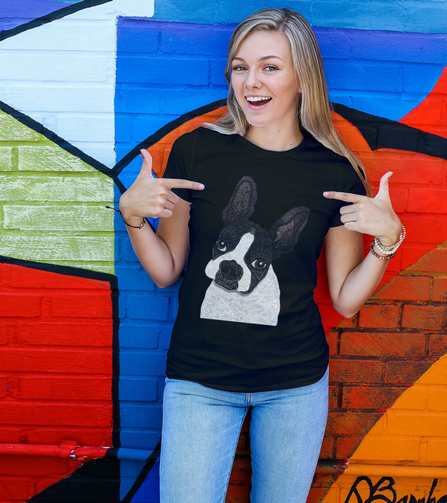 Boston Terrier Mya Mandala T-Shirt