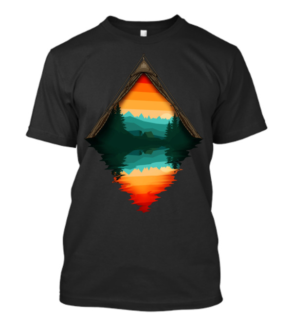 Room With A View Mountain Tent Reflection T-Shirt
