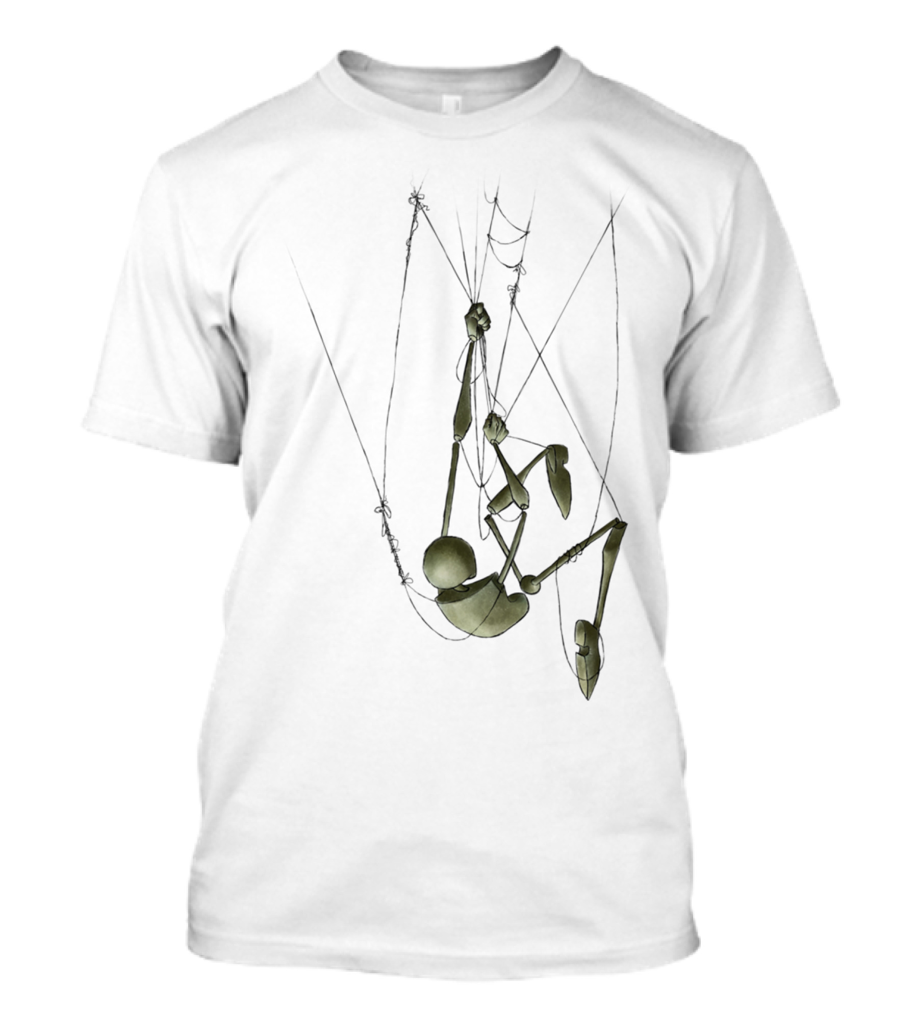 Creepy Puppet Climbing On Strings T-Shirt