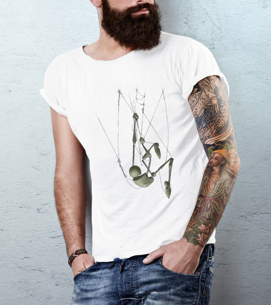 Creepy Puppet Climbing On Strings T-Shirt