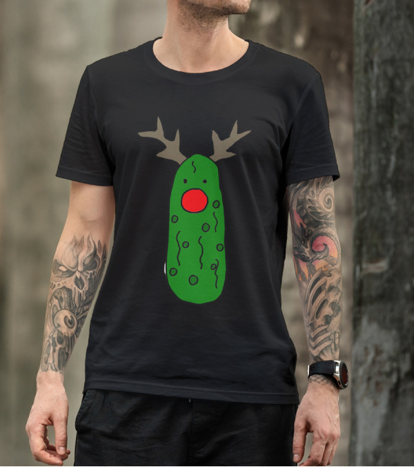 Funny Pickle Rudolph Red Nosed Reindeer T-Shirt