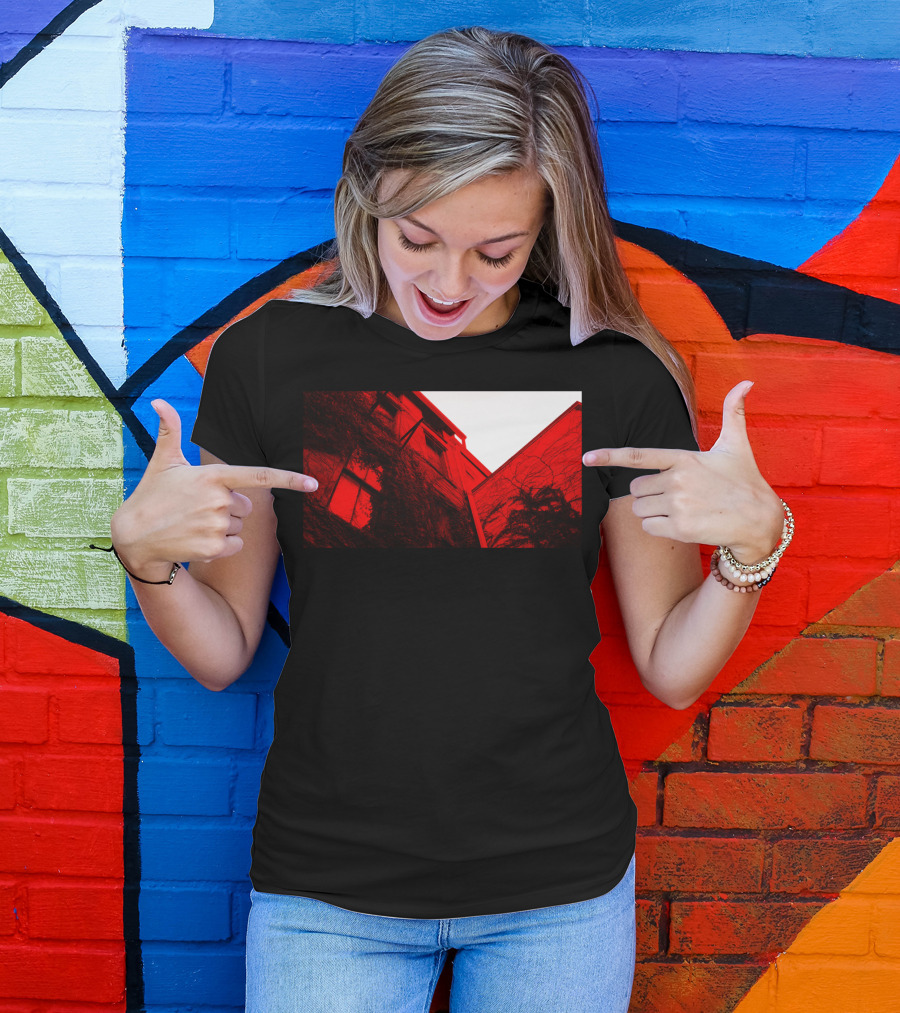 Beat The White With The Red Structure Building Facade Contrast T-Shirt