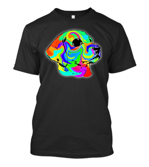 WOW Labrador Psychedelic Rainbow Dog T-Shirt
