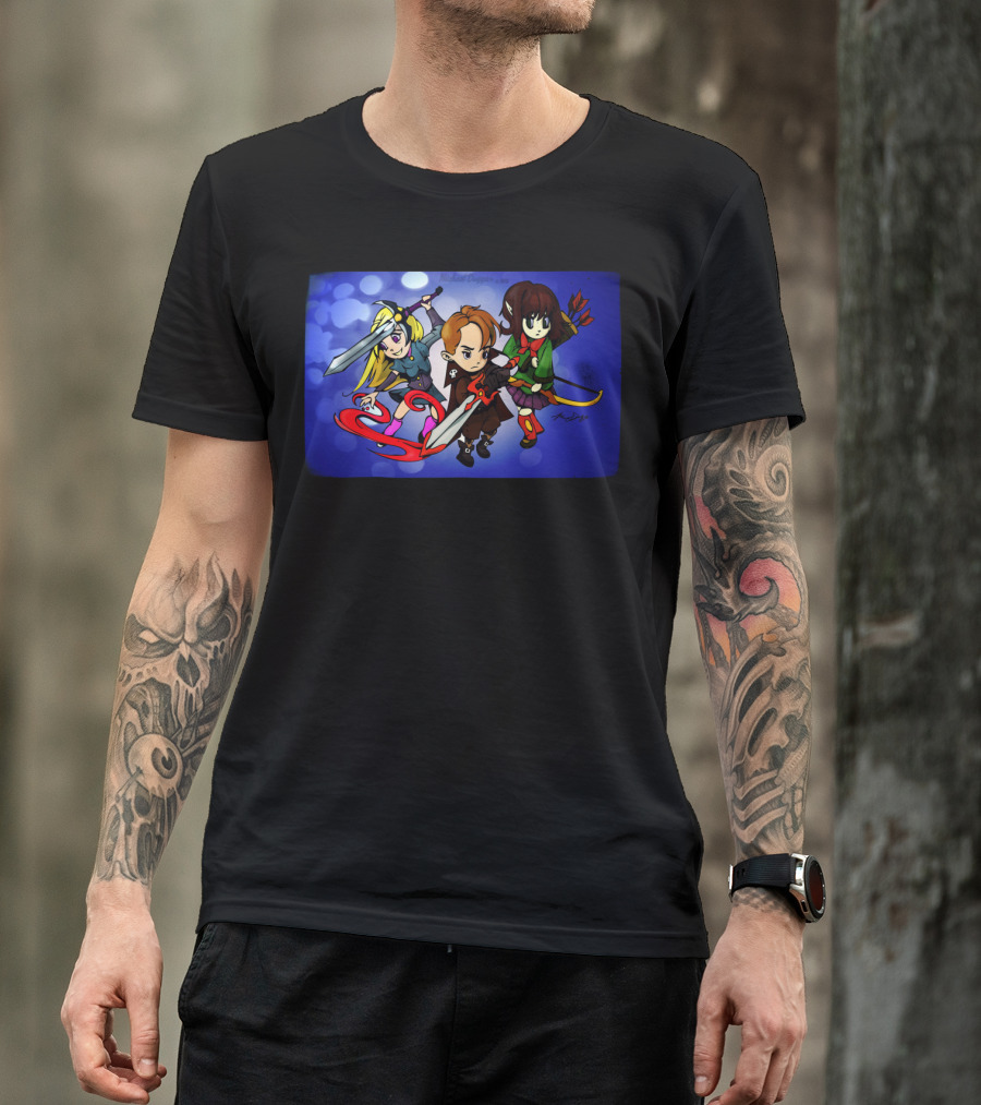 RPG Party Members Fighting Stance By Mike Duggan T-Shirt
