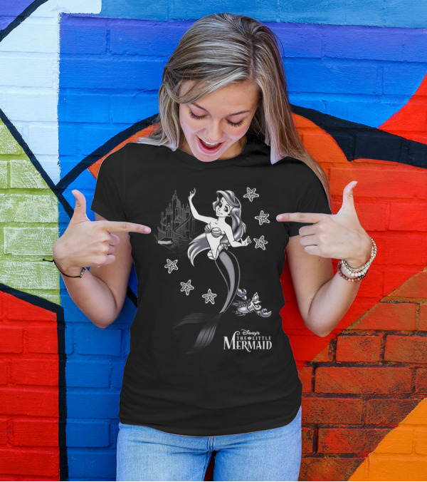 Disney's The Little Mermaid Ariel And Sebastian Castle Under The Sea T-Shirt