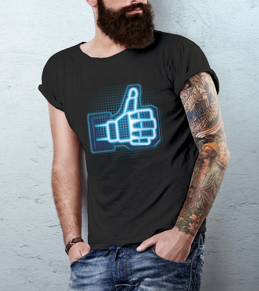 X Ray Like Neon Thumbs Up T-Shirt