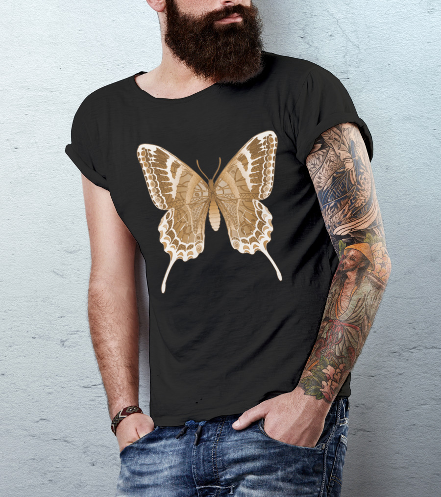 Beautiful Ornate Copper Butterfly T-Shirt