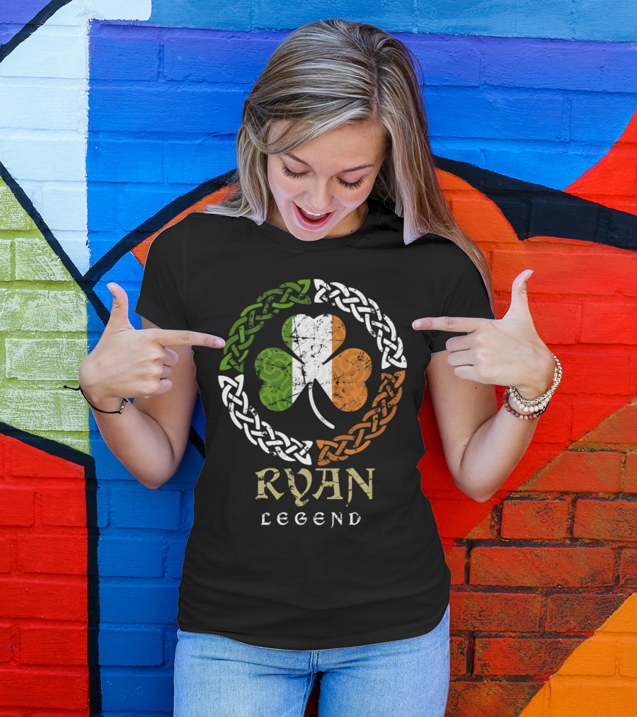 Ryan Legend Irish Shamrock Celtic Knot T-Shirt