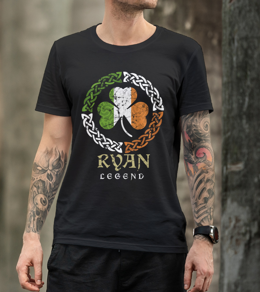 Ryan Legend Irish Shamrock Celtic Knot T-Shirt