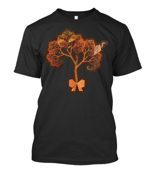 Fractal Tree Collage With Origami Elements T-Shirt