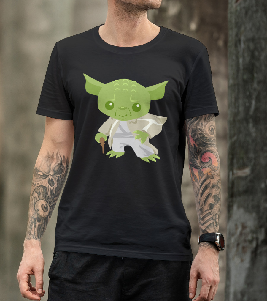 Cartoon Jedi Master Racerback Yoda T-Shirt
