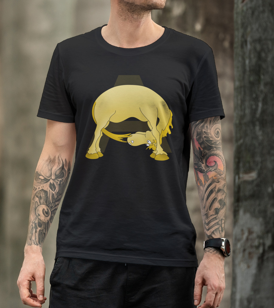 Cartoon Pony Monogram Letter A T-Shirt