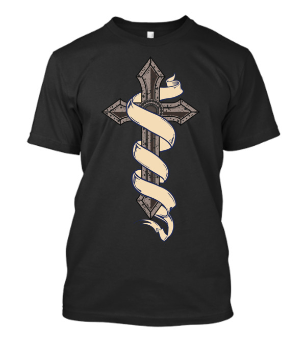 CROSS WITH WRAPPED BANNER T-Shirt