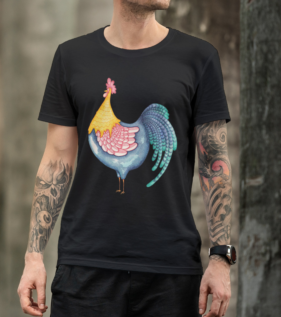Gala Rooster Vibrant Multicolor T-Shirt