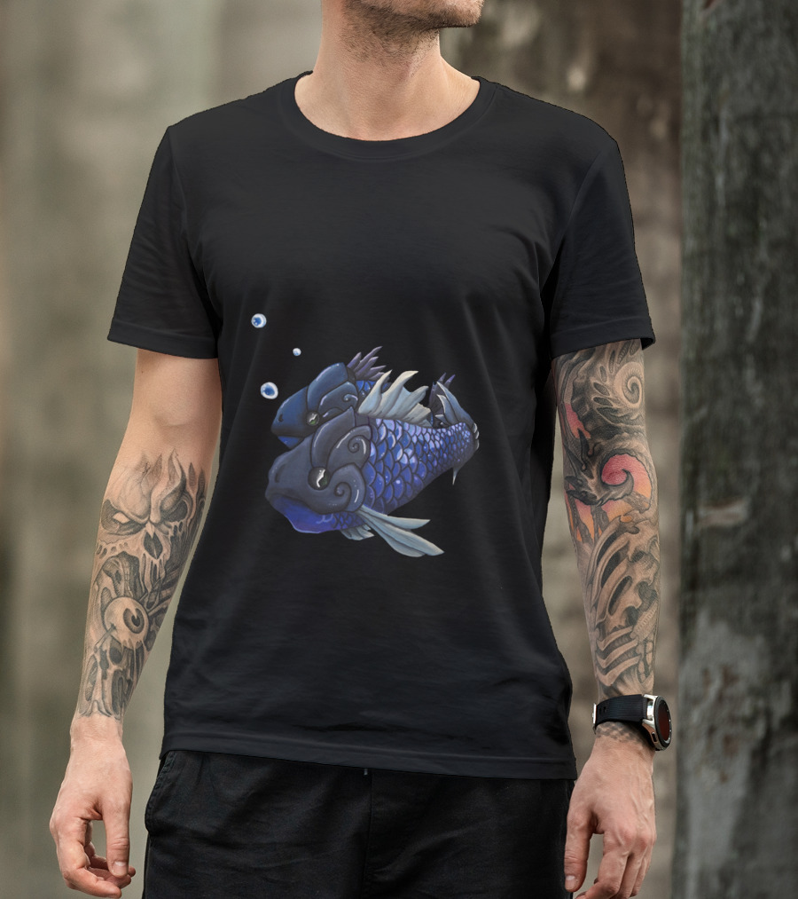 Fantasy Fish Blue Serpent T-Shirt