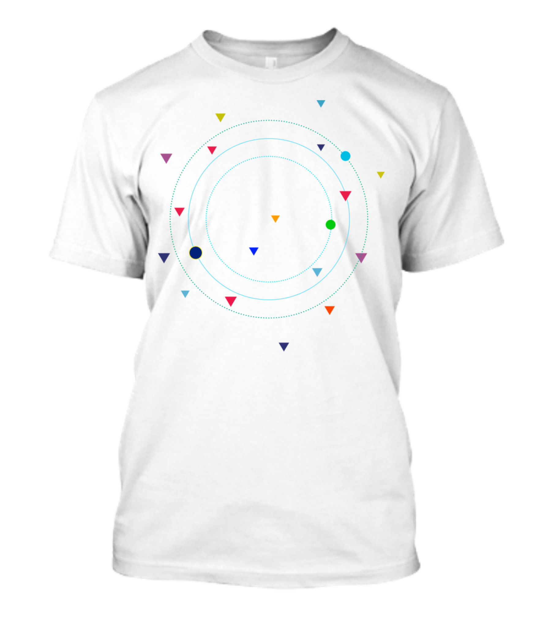 Galactic Riots Orbital Geometry Circles And Triangles T-Shirt