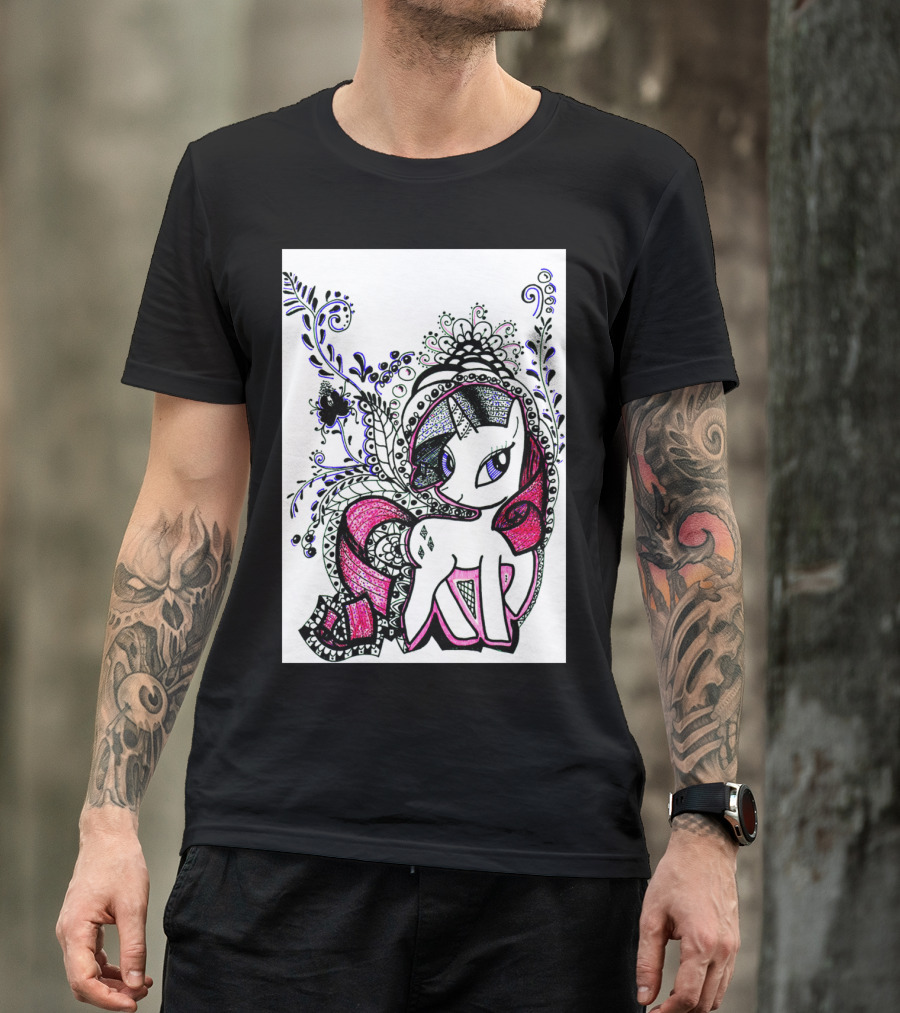 Rarity Mandala Art Beautiful Pony T-Shirt