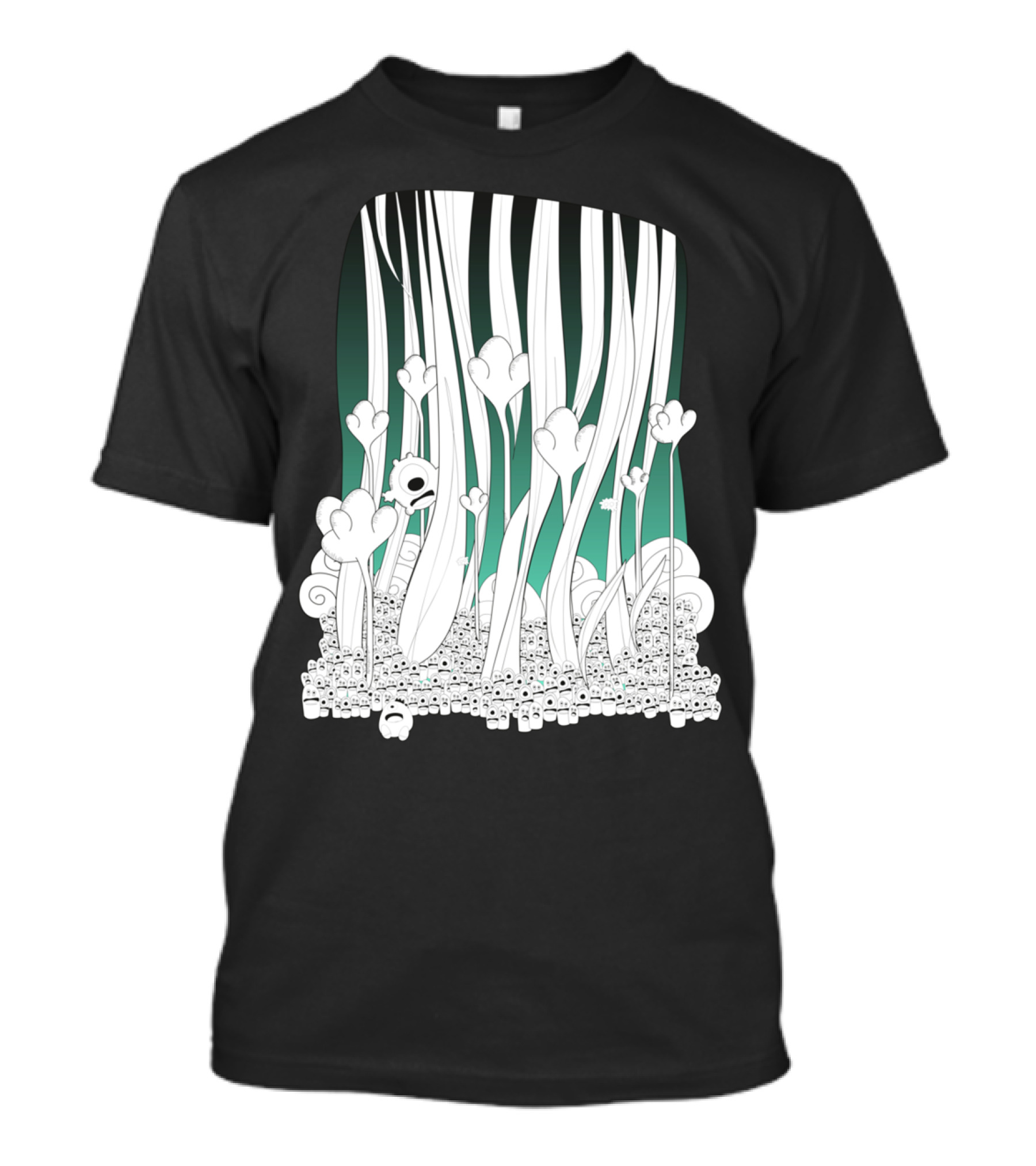 Fantasy Forest Dreamy Whimsical Wilderness Vibrant Overgrowth T-Shirt