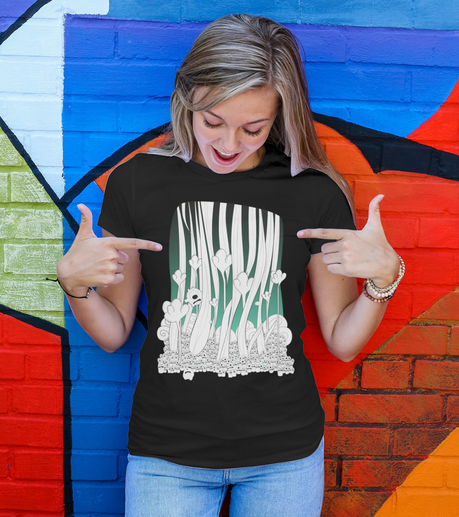 Fantasy Forest Dreamy Whimsical Wilderness Vibrant Overgrowth T-Shirt