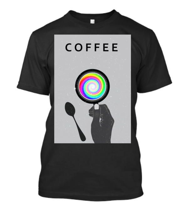 COFFEE Galaxy In A Cup Spiral Hand Spoon T-Shirt