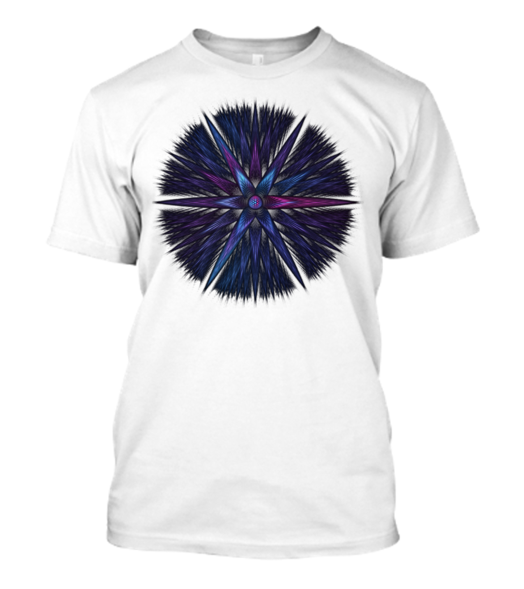 Beauty Blue Fractal Starburst Vision T-Shirt