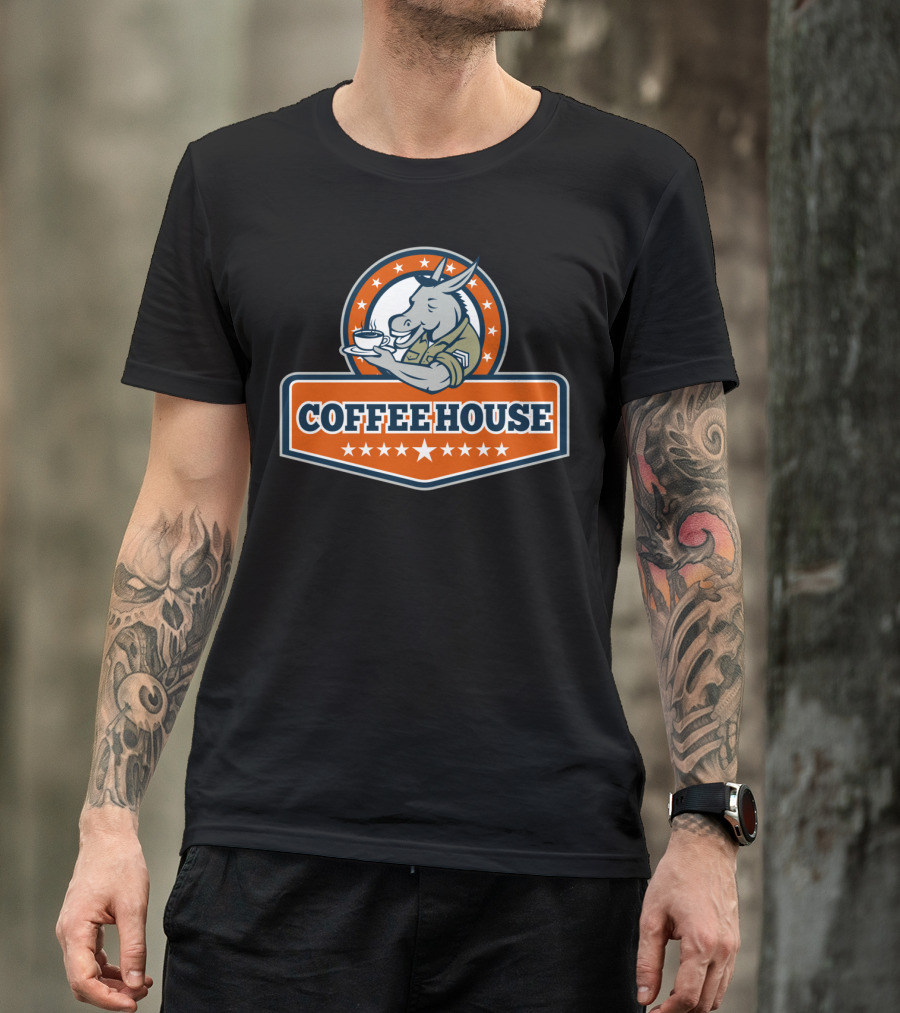 Army Sergeant Donkey Coffee House Stars T-Shirt
