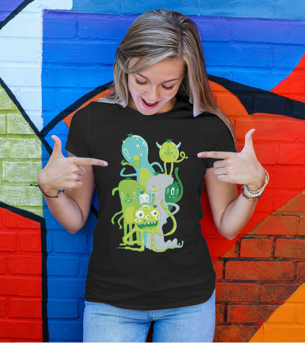 Done With Monster School Funny Cartoon Creature Group T-Shirt