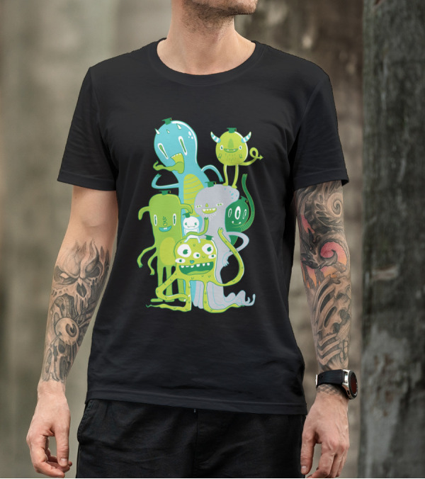 Done With Monster School Funny Cartoon Creature Group T-Shirt