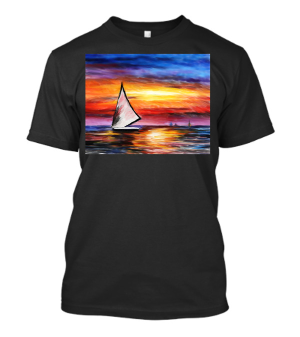 Sail Away Into The Sunset With A Vibrant Sky And Calm Waters T-Shirt