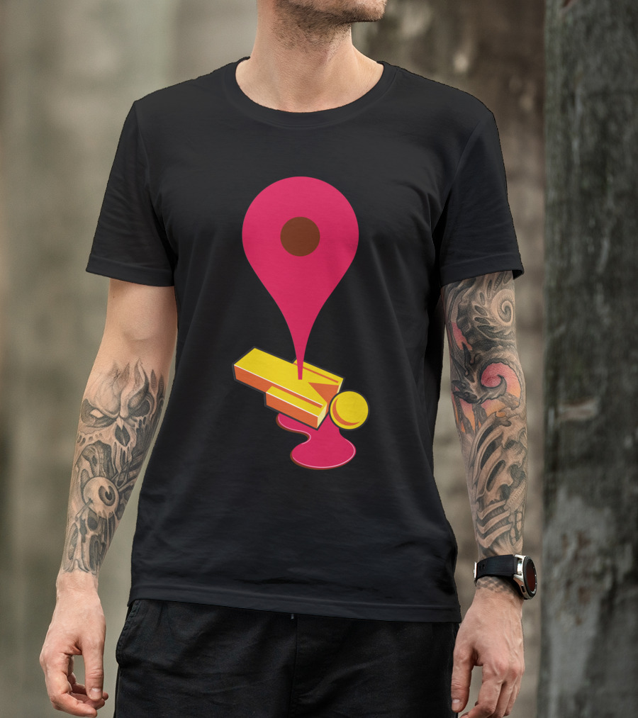 You Arrrgh Here Map Pin Design With Bold Colors T-Shirt