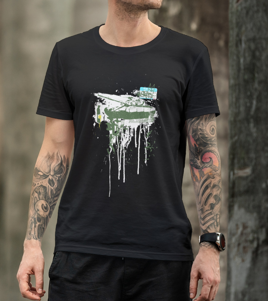 Thank You Green Tank Graffiti Drips Billboard Urban T-Shirt