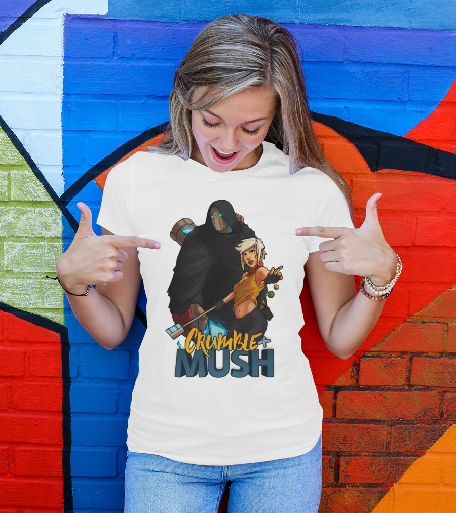 CRUMBLE + MUSH Comic Cover Characters In Action T-Shirt