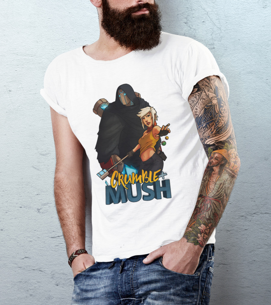 CRUMBLE + MUSH Comic Cover Characters In Action T-Shirt