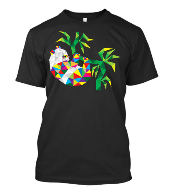 Beauty Panda Geometric Colorful T-Shirt