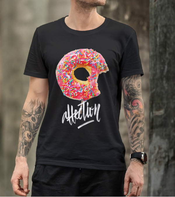 Affection Sprinkled Donut With Bite Taken Out T-Shirt