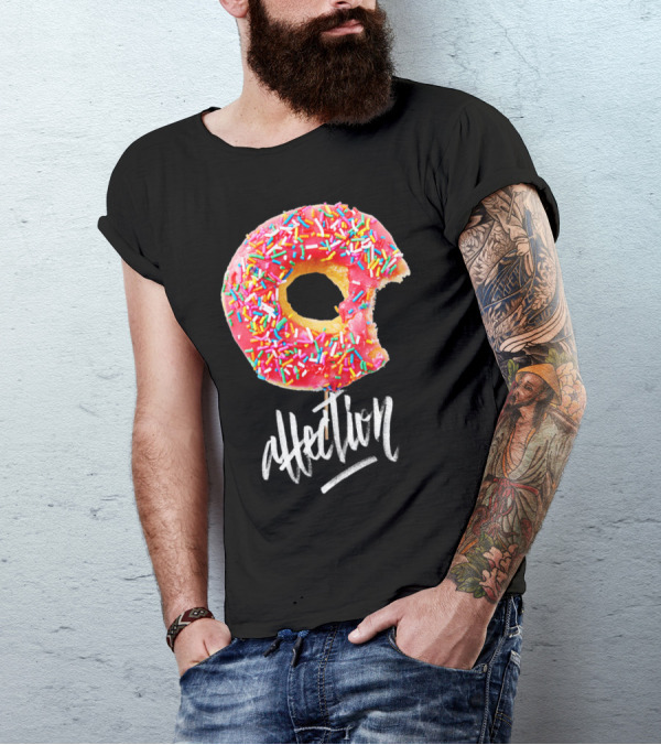 Affection Sprinkled Donut With Bite Taken Out T-Shirt