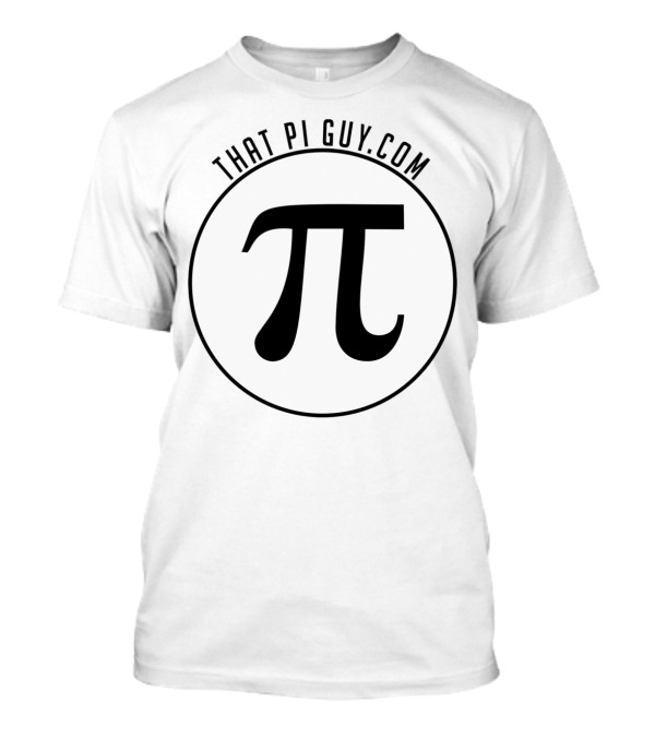 THAT PI GUY.COM White Circle Pi T-Shirt