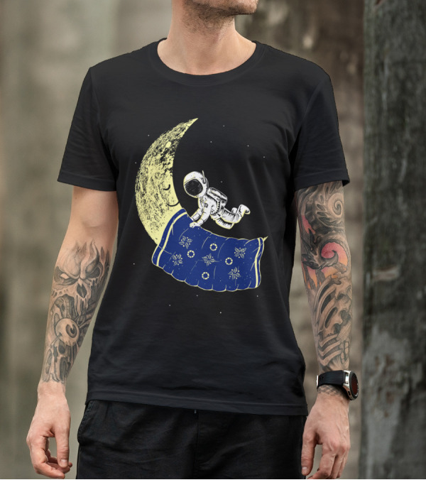 You Need A Break Astronaut Resting On Moon With Starry Blanket T-Shirt