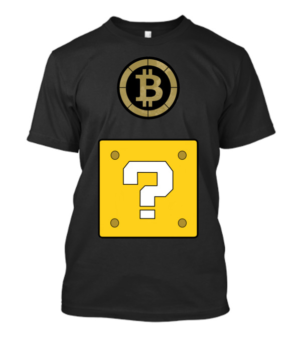 Crypto Coin Bitcoin Mario Block Question Mark T-Shirt