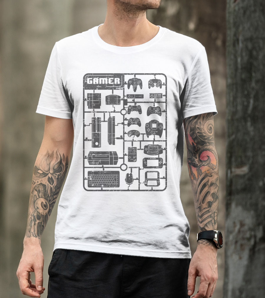 Gamer Controller Console Collection Retro Parts T-Shirt