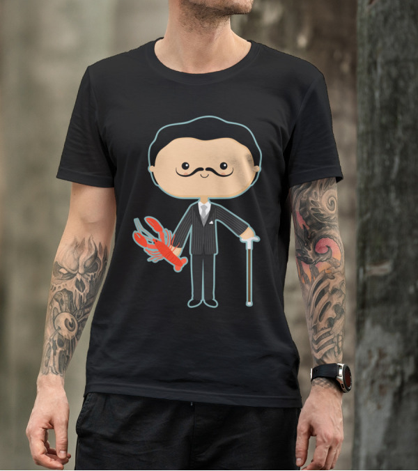 Salvador Dali Lobster Suit Mustache Cane T-Shirt