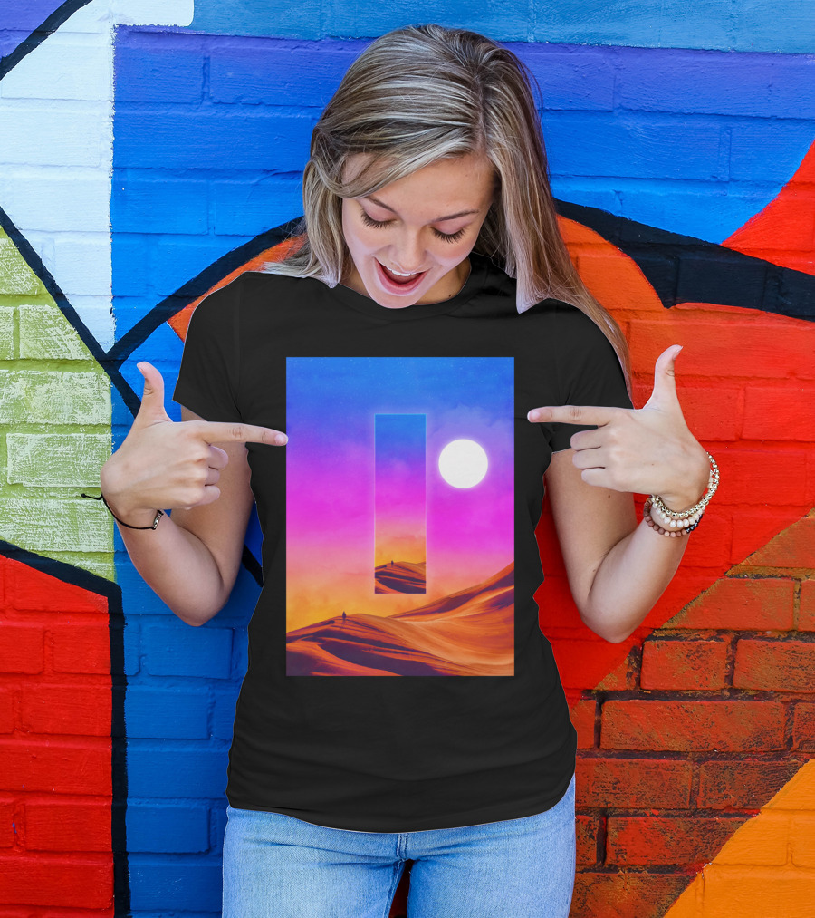 That Which Precedes Everything Full Desert Surreal Sunset Rectangular Portal T-Shirt