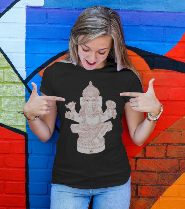 Ganesh Om Symbol Elephant Deity T-Shirt